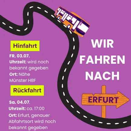 Bus 1 - Gewerkschaftsbus - von Münster nach Erfurt