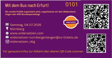 Nürnberg nach Erfurt Busticket